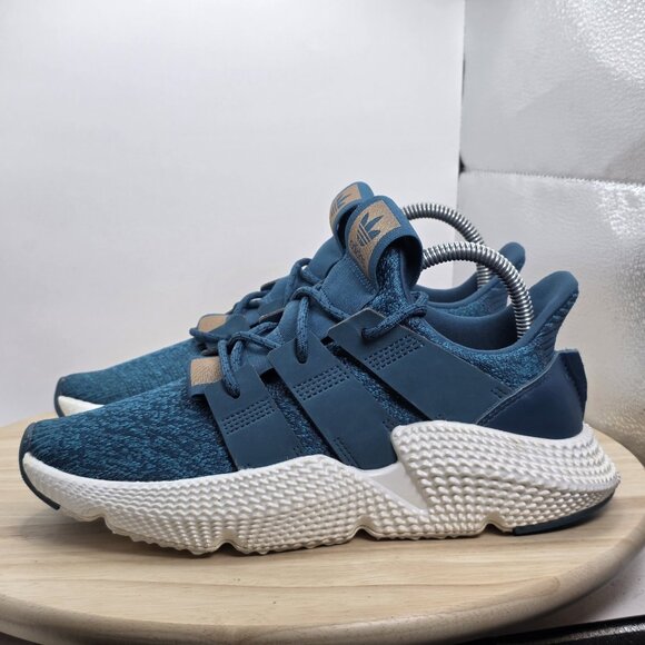 Womens 7-Adidas Prophere Sneaker Shoes Teal Knit Ortholite CQ2541 Chunky Outsole - Picture 1 of 9